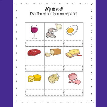 Spanish Food La comida Interactive Notebook and Google Drive Activities - Image 3