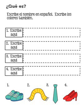 Spanish Clothing Google Drive Activity (FREE) - Image 4
