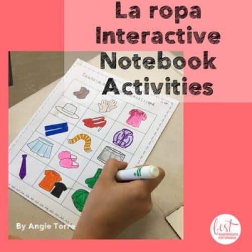 Spanish Clothing La ropa Interactive Notebook Activities