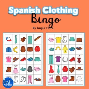 Spanish Clothing La ropa Bingo