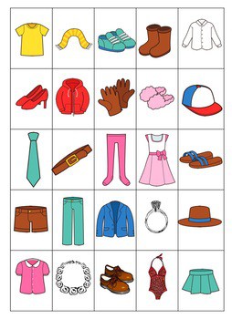 Spanish Food and Clothing Bingo Games - Image 2