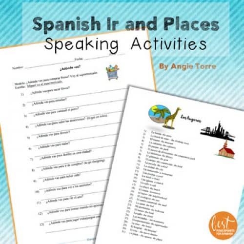 Spanish Ir and Places Speaking Activities