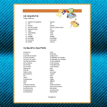 Spanish Time La hora and Classes Speaking Paired Activity - Image 3