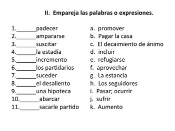 Vocabulary for Triángulo aprobado, Los desafíos mundiales, for AP Spanish - Image 4