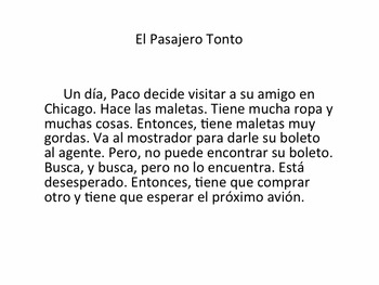 Spanish Travel TPRS Story Present and Preterite - Image 4