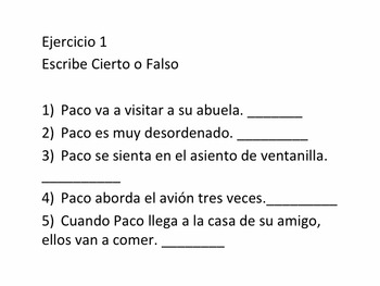 Spanish Travel TPRS Story Present and Preterite - Image 3