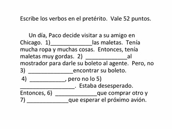 Spanish Travel TPRS Story Present and Preterite - Image 2