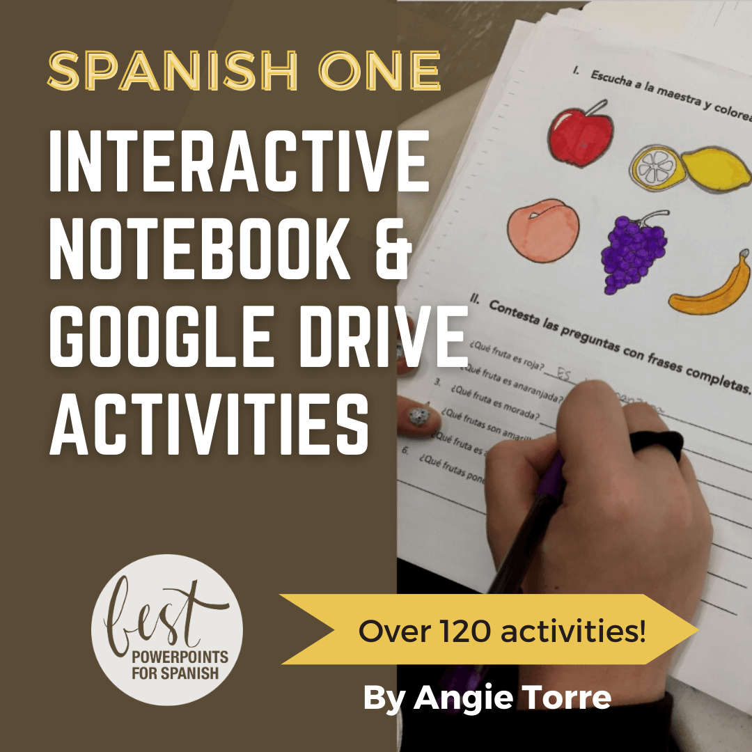 Spanish 1 Interactive Notebook and Google Drive Activities Bundle