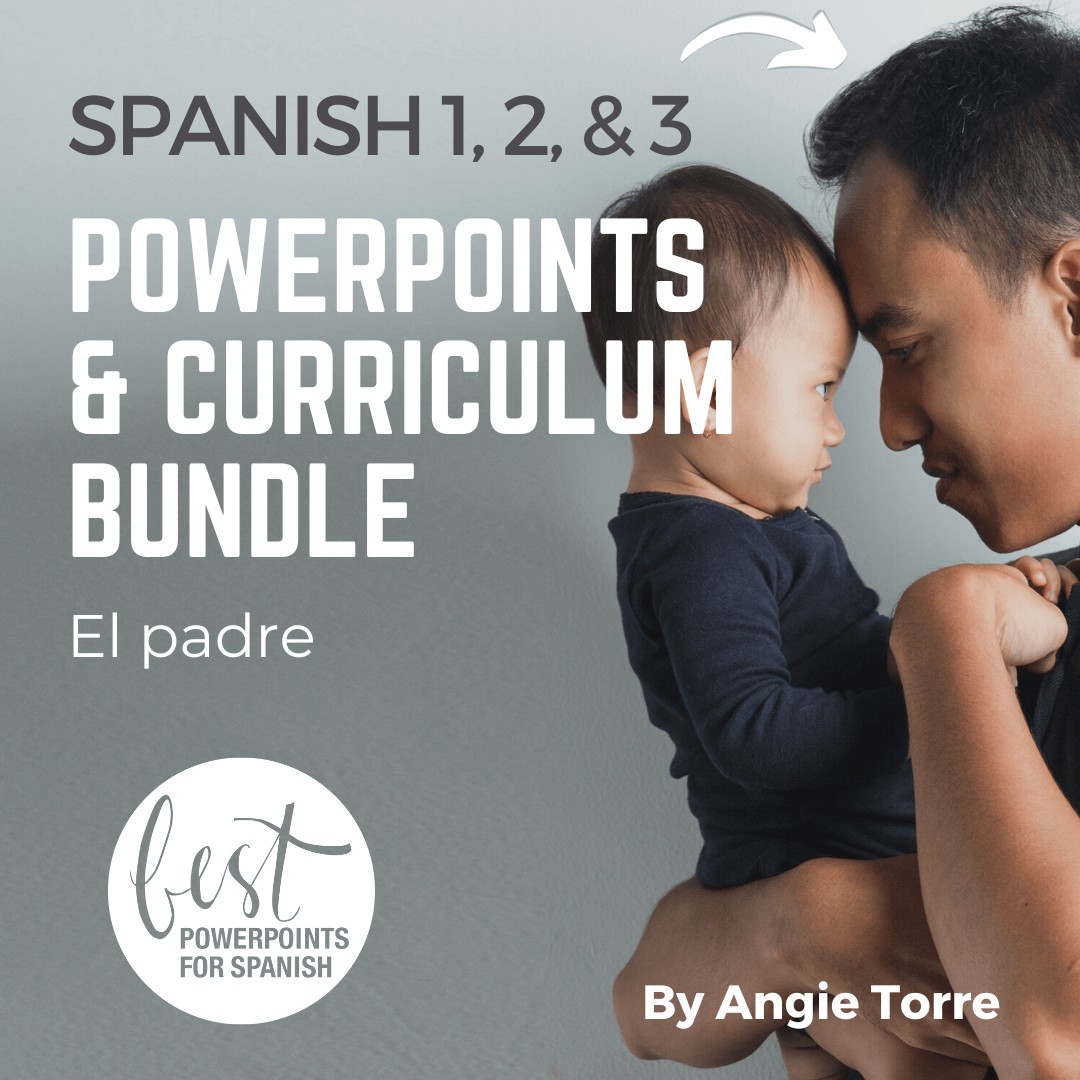 Spanish 1, 2, and 3 PowerPoints and Full Year Curriculum Bundle