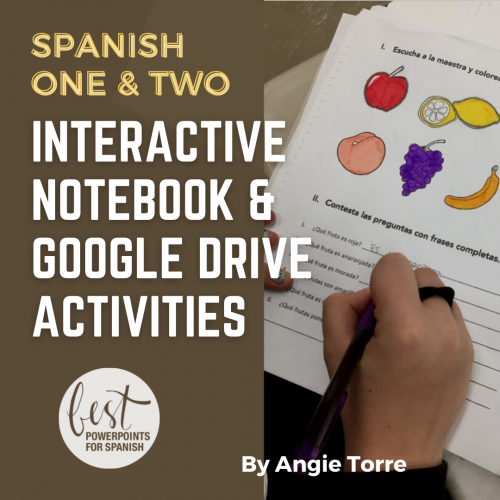 Interactive Notebook and Google Drive Activities for Spanish One and Two