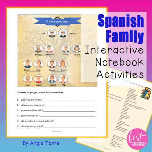 Spanish Family Interactive Notebook Activities