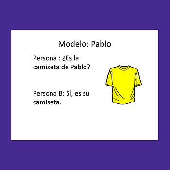 Spanish Possessive Adjectives Dice Game and Paired Speaking Activities - Image 3
