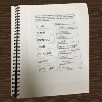 French Days and Months Interactive Notebook Activities - Image 4