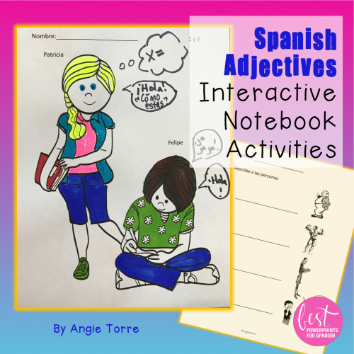 Spanish Interactive Notebook Activities: Adjectives / Los adjetivos