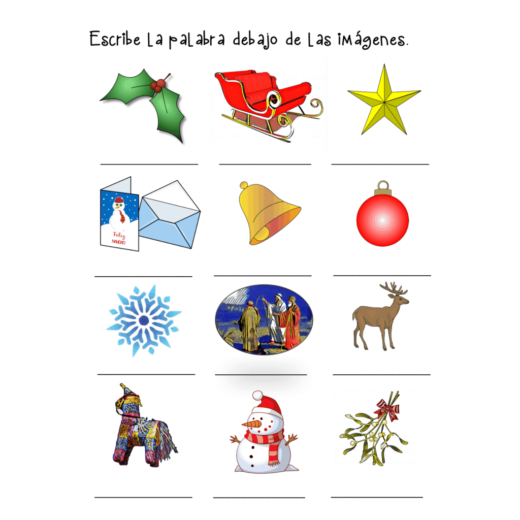 Spanish Christmas La Navidad Interactive Notebook Activities - Image 4
