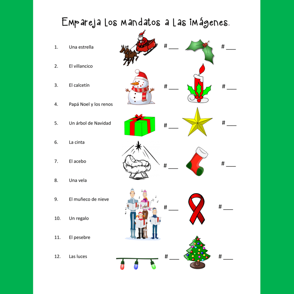 Spanish Christmas La Navidad Interactive Notebook Activities - Image 5