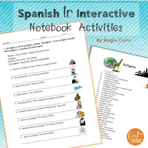 Spanish Ir Interactive Notebook Activities and Student Handouts