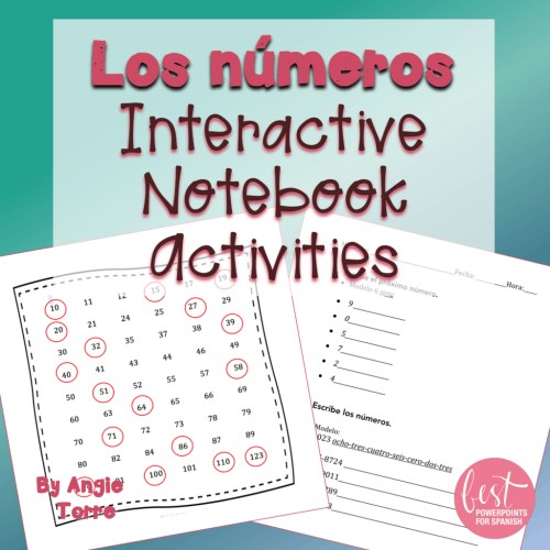 Spanish Numbers Los números Interactive Notebook Activities
