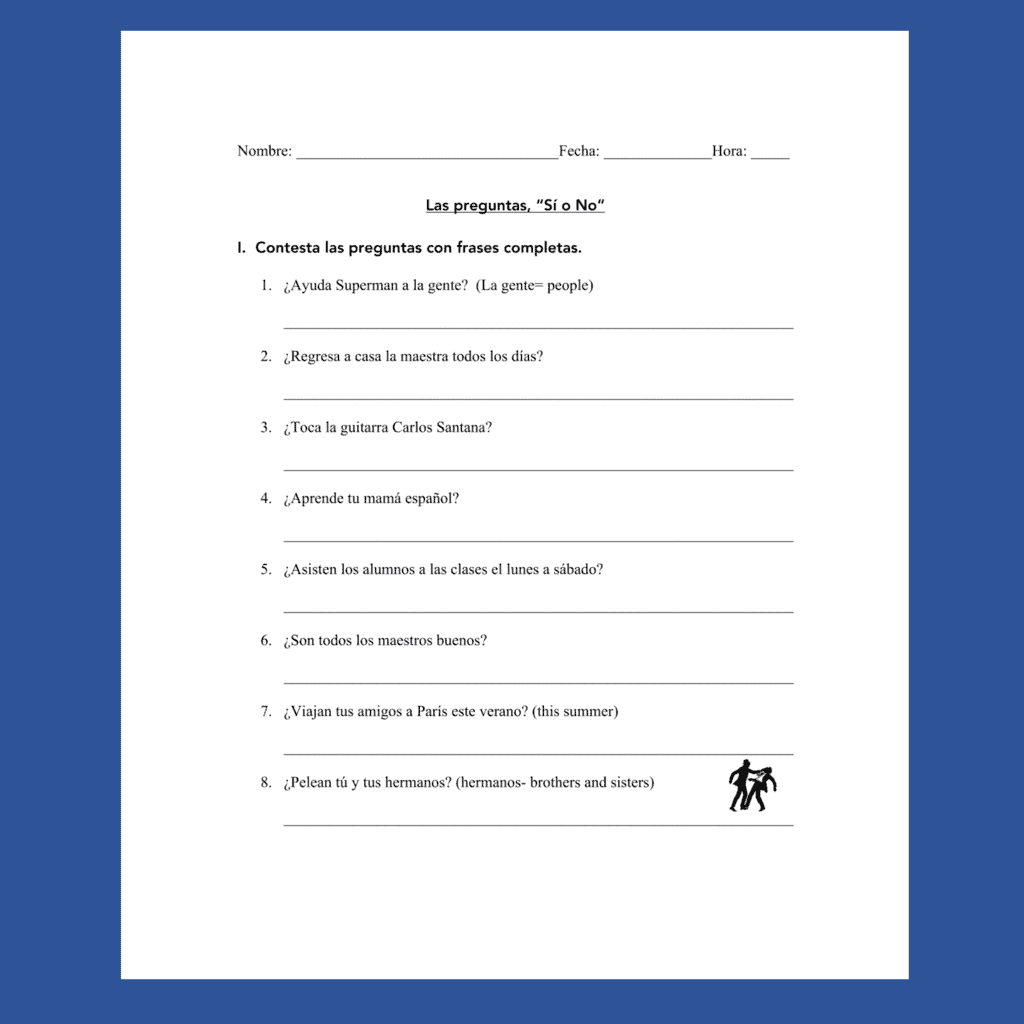 Spanish Questions Las preguntas Activities - Image 4