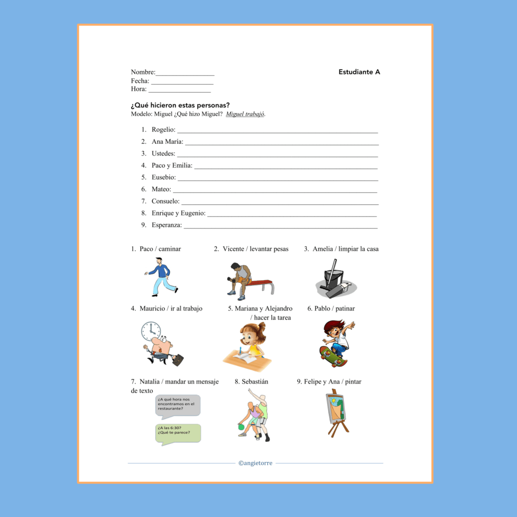 Spanish Two Speaking and Listening Paired and Group Activities for One Year - Image 3