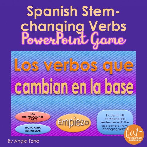 Spanish Stem-changing Verbs Interactive PowerPoint Game