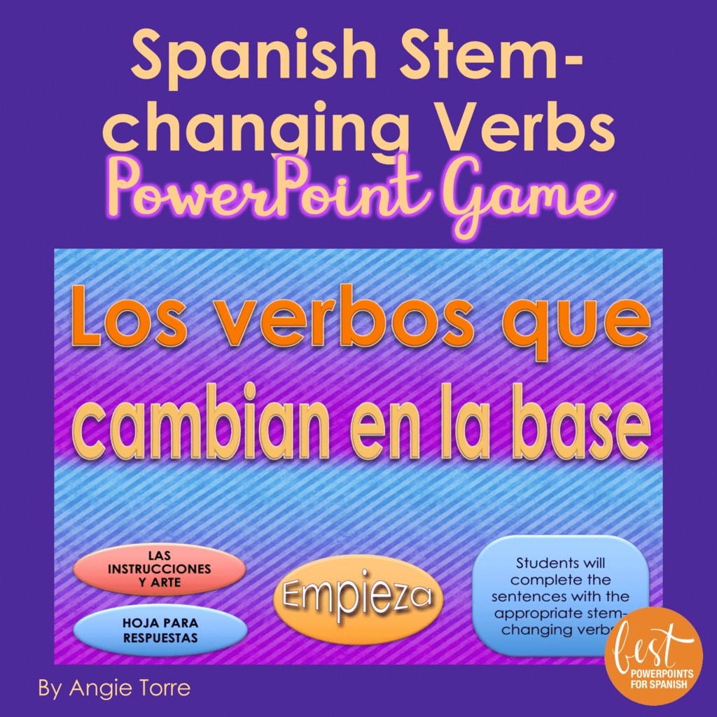 Spanish Stem-changing Verbs Interactive PowerPoint Game