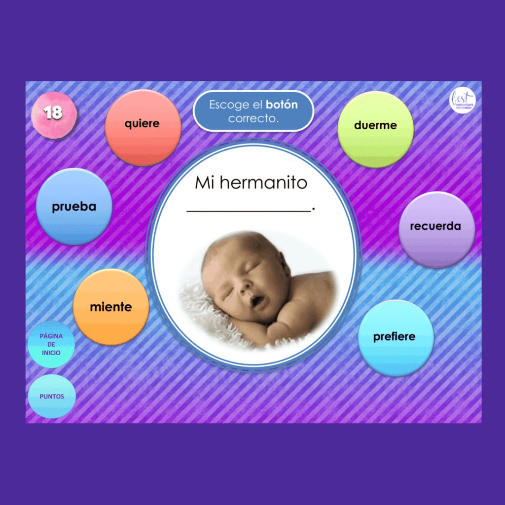 Spanish Stem Changing Verbs Interactive PowerPoint Games - Image 3