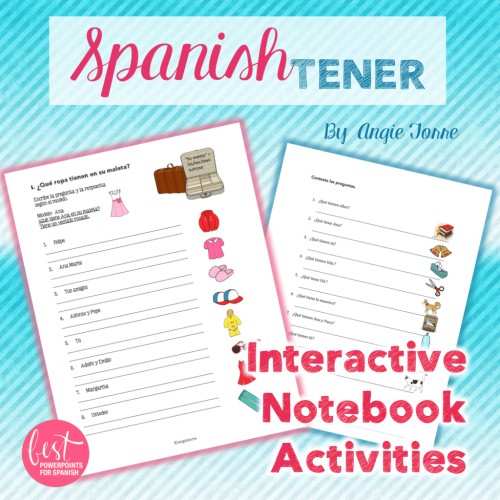 Spanish Tener Interactive Notebook Activities
