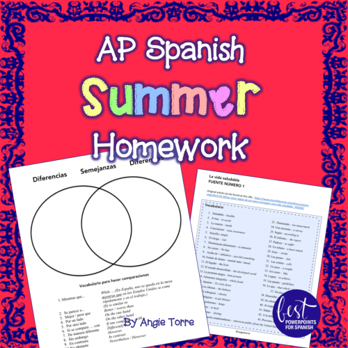 AP Spanish Summer Homework