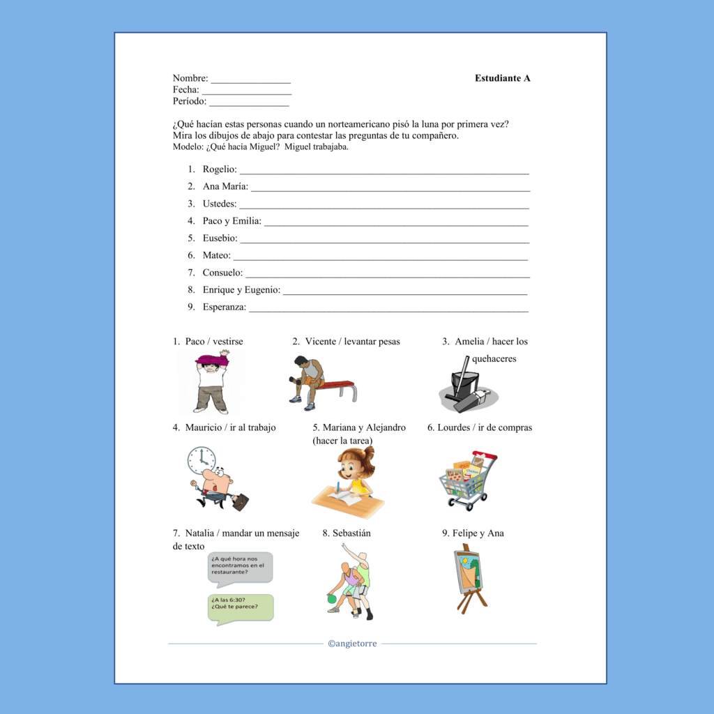 Spanish Three Paired and Group Speaking, Listening, Reading, Writing Activities - Image 2