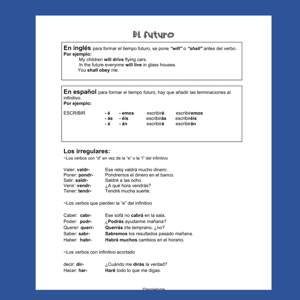 Spanish Future Tense El futuro Paired Activities Speaking and Writing - Image 4