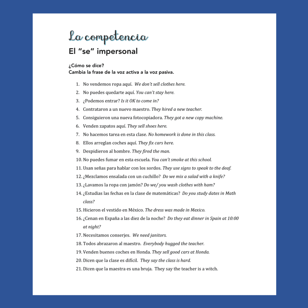 Spanish Se impersonal and no intencional Paired Activities - Image 2