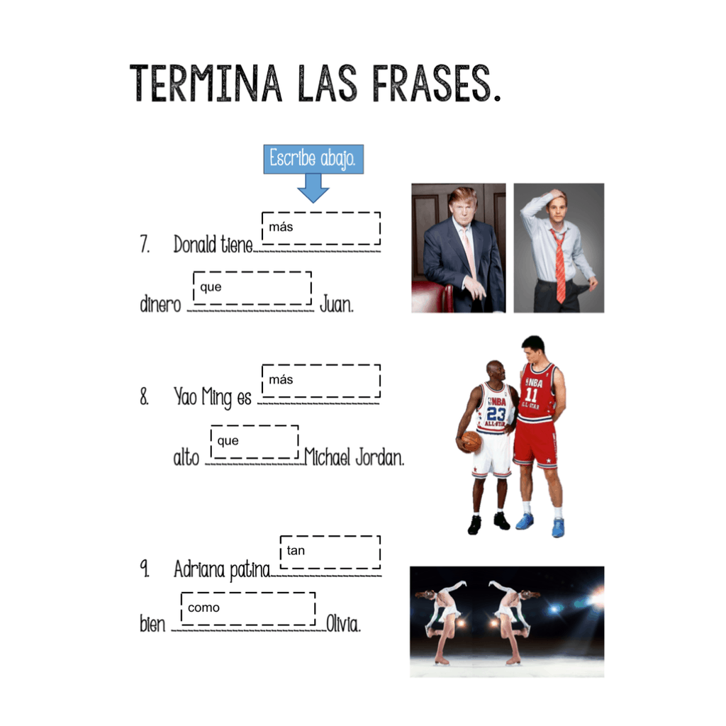 Spanish Comparisons and Superlative Google Drive Activities - Image 3