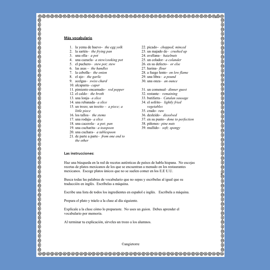 Spanish Recetas: Food, Cooking and Culture Project - Image 2