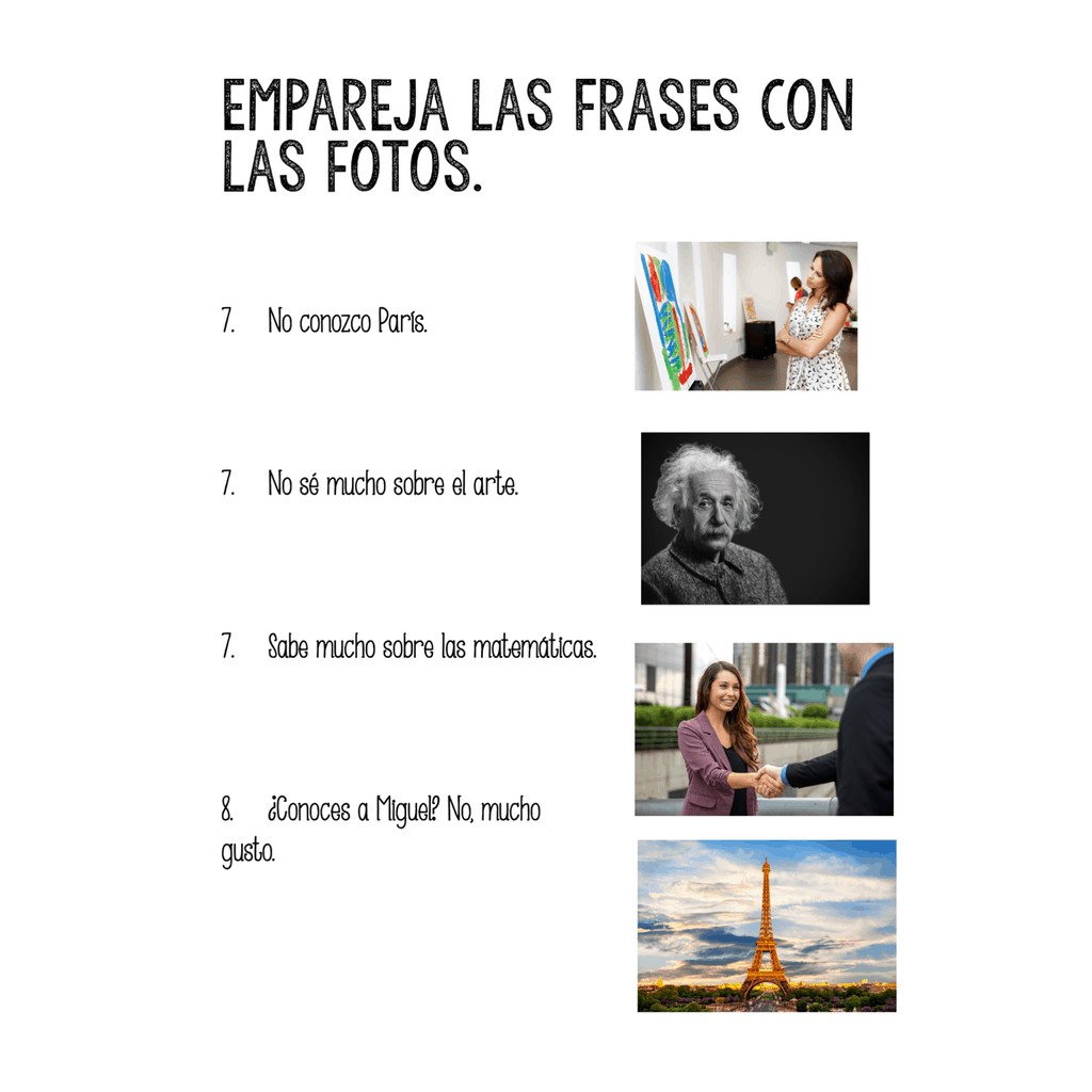 Spanish Saber vs. Conocer Google Drive Activities - Image 3