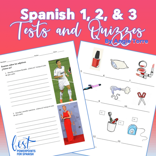 Spanish One Two Three Tests and Quizzes