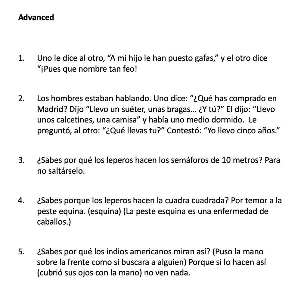 Spanish Jokes and Sayings Los chistes - Image 6