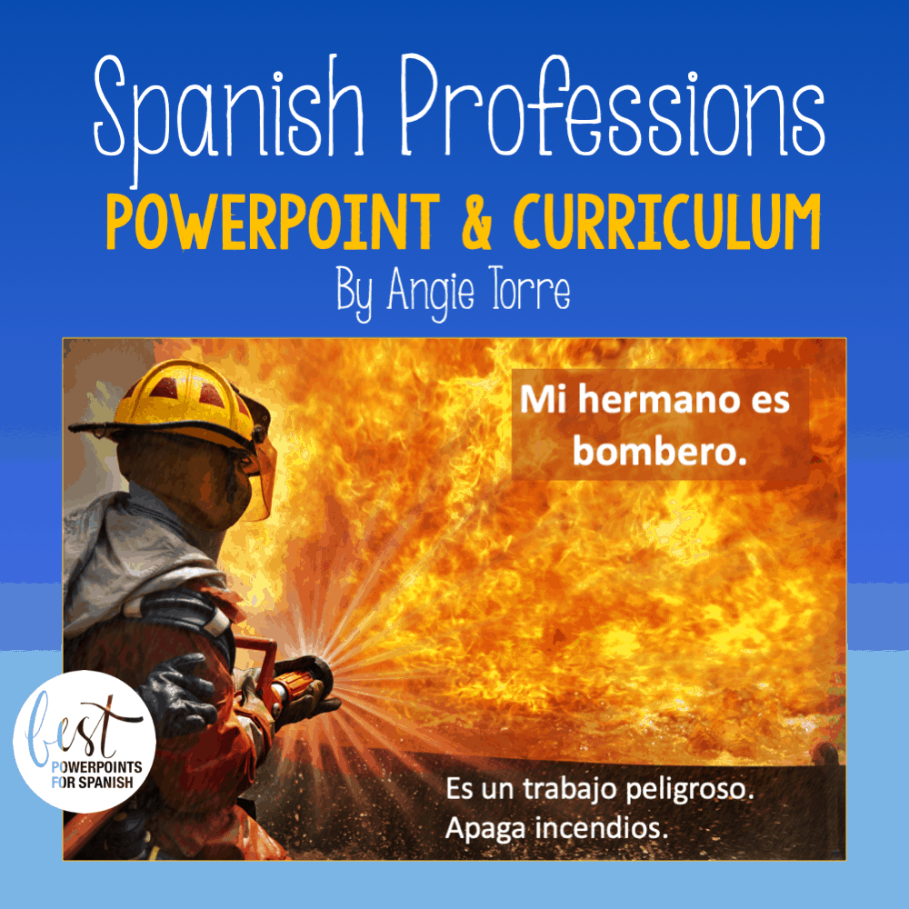Spanish Professions PowerPoint and Curriculum