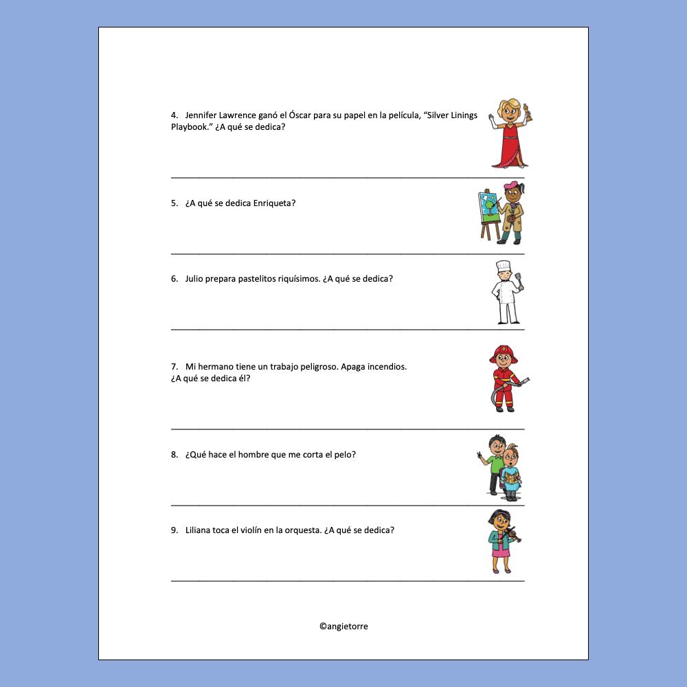 Las profesiones Interactive Notebook and Google Drive Activities - Image 2