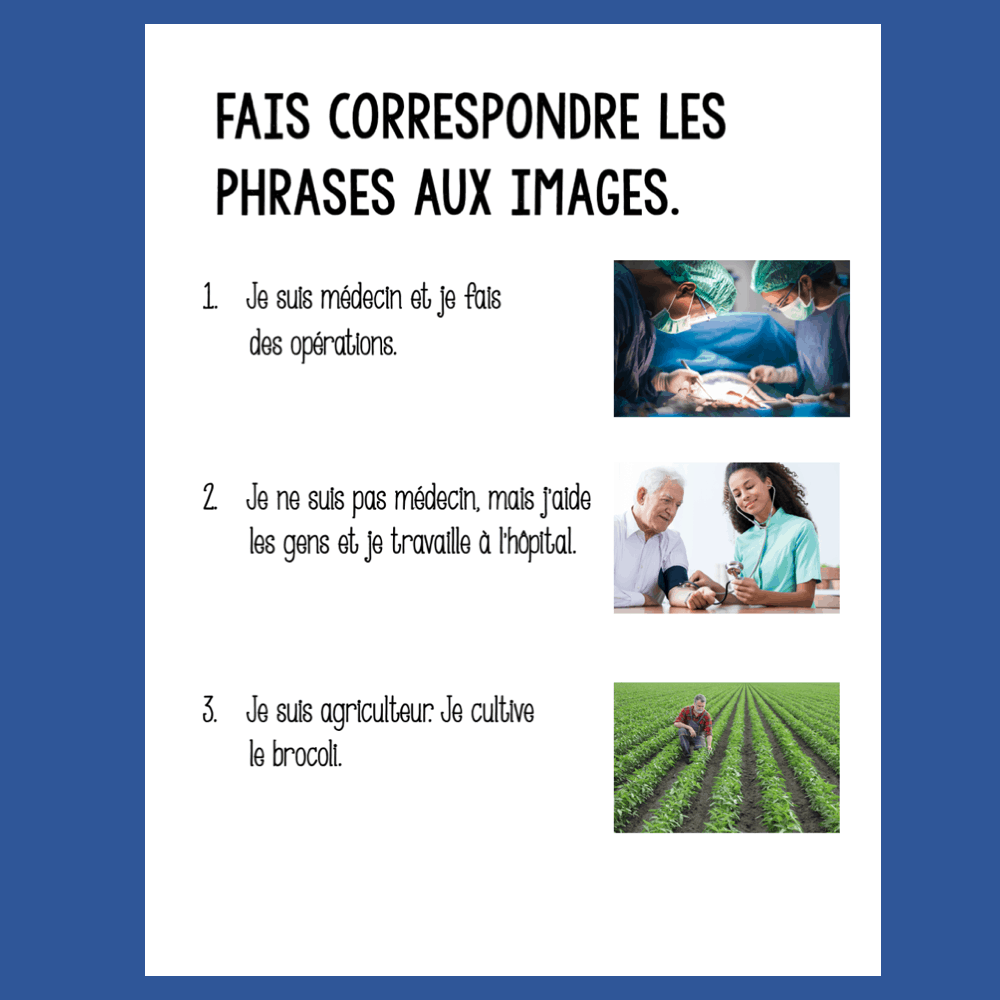 French Professions Google Drive Activities - Image 2