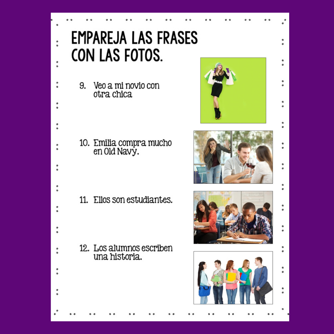 Spanish Present Tense Regular Verb Conjugations Digital Activities - Image 2