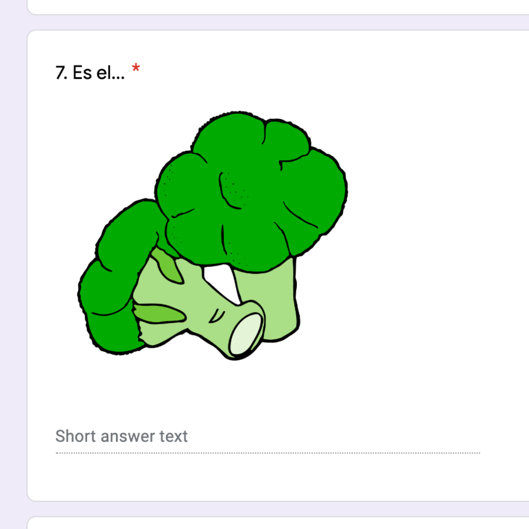 Spanish Food La comida Google Forms Activity or Assessment - Image 3