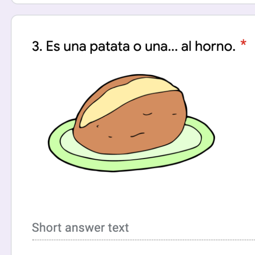Spanish Food La comida Google Forms Activity or Assessment - Image 5