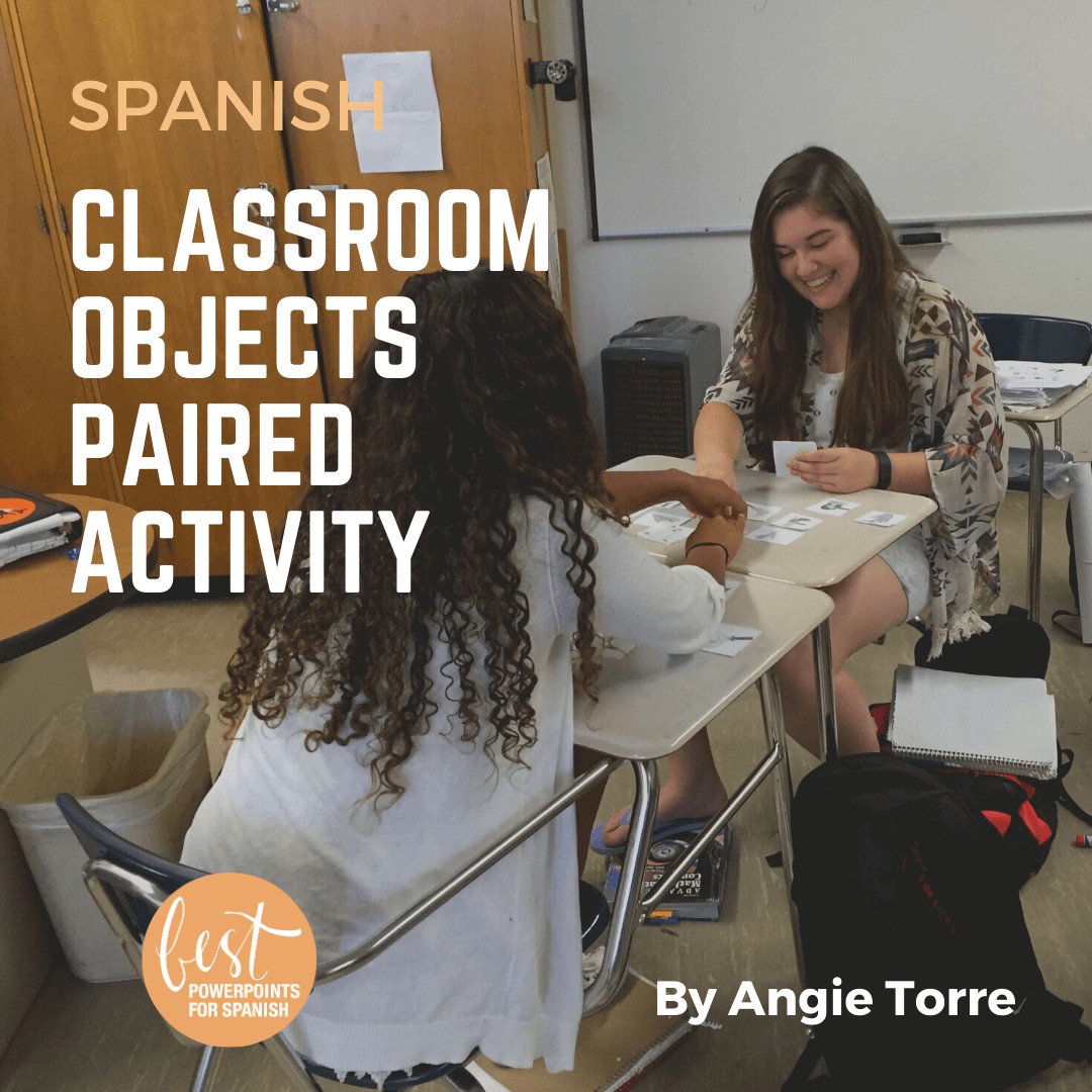 Spanish Classroom Objects Paired Activity