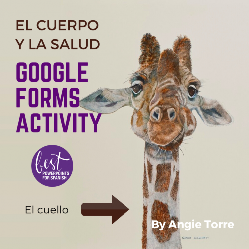 Spanish Body Parts Google Forms Activity