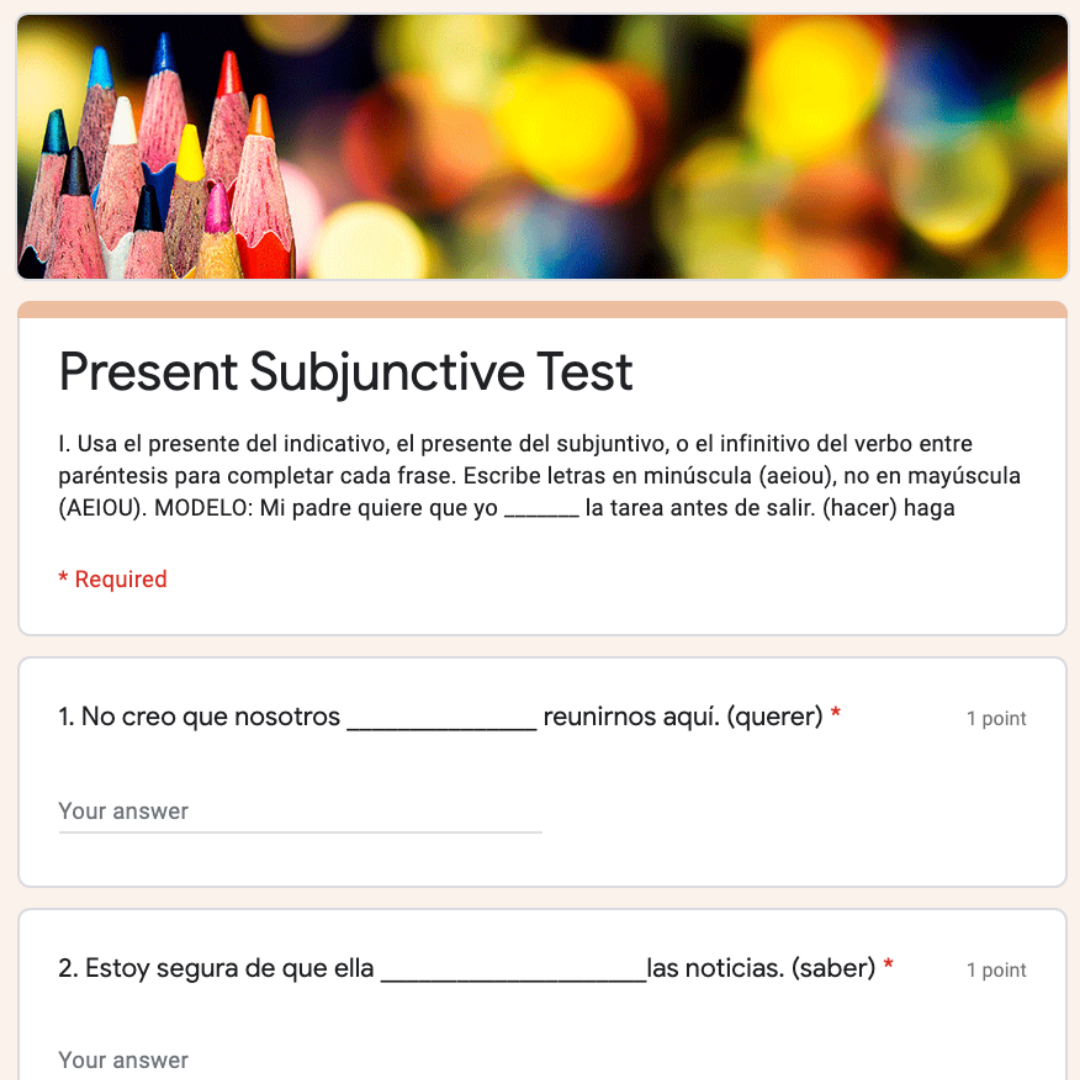 Spanish Subjunctive Digital and Printable Assessments | Tests | Worksheets - Image 2