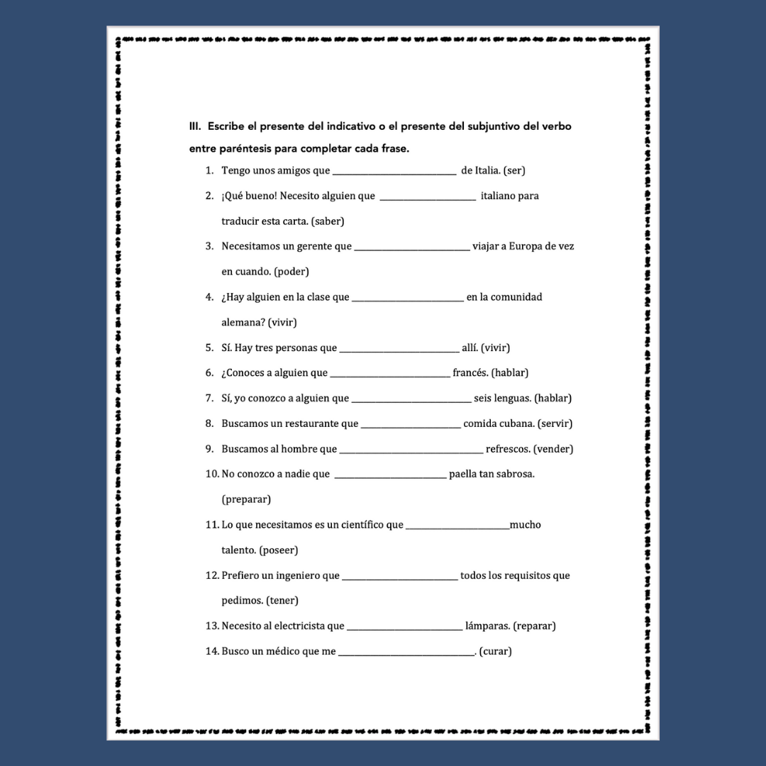 Spanish Subjunctive Digital and Printable Assessments | Tests | Worksheets - Image 4