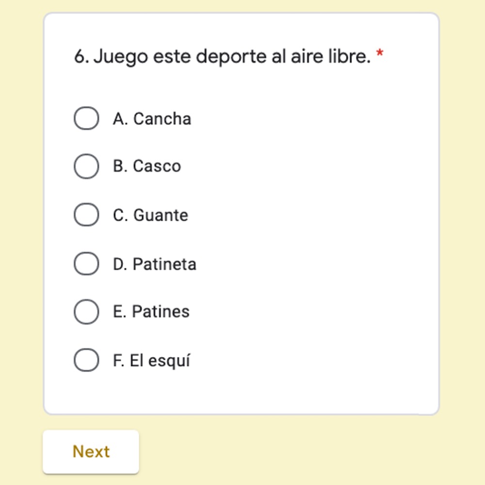 Los deportes Spanish Sports Vocabulary Google Forms Activities or Assessment - Image 4