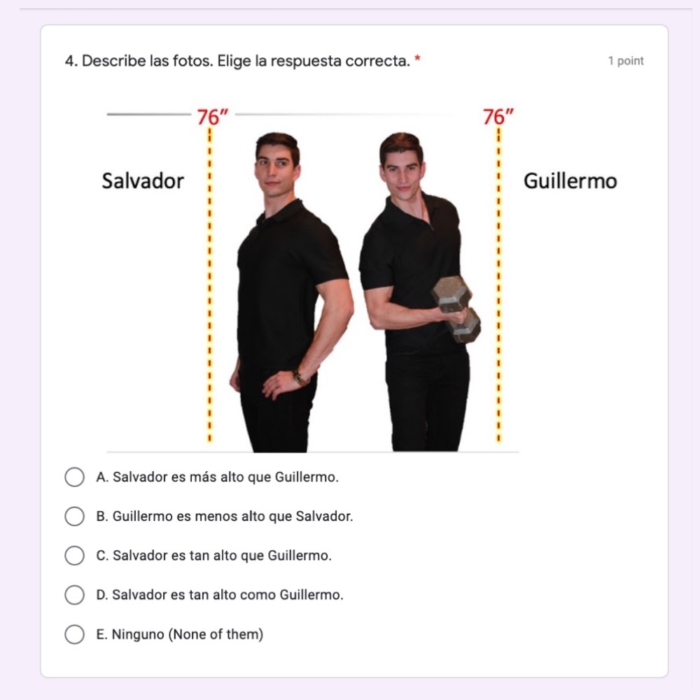 Spanish Comparisons Los comparativos Google Forms Activities - Image 4