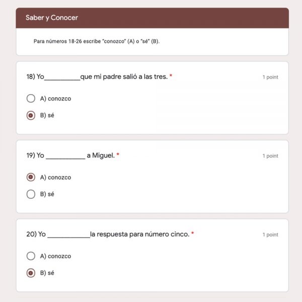 Spanish One and Two Final Exams Autocorrecting and Printable - Best ...